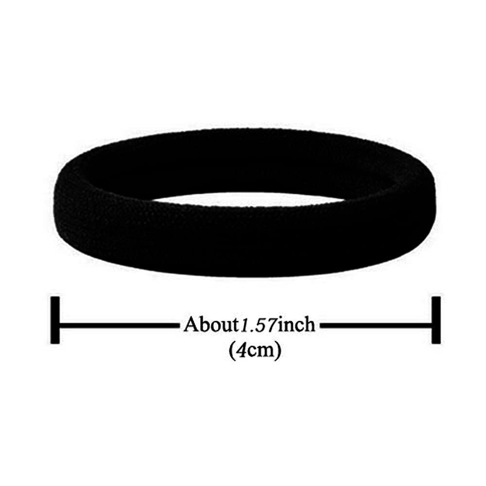 ZBORH 100PCS Black Seamless Hair Ties for Women - No Damage Elastic Ponytail Holders for Thick Hair - Perfect for Workouts, Office, and Everyday Styling