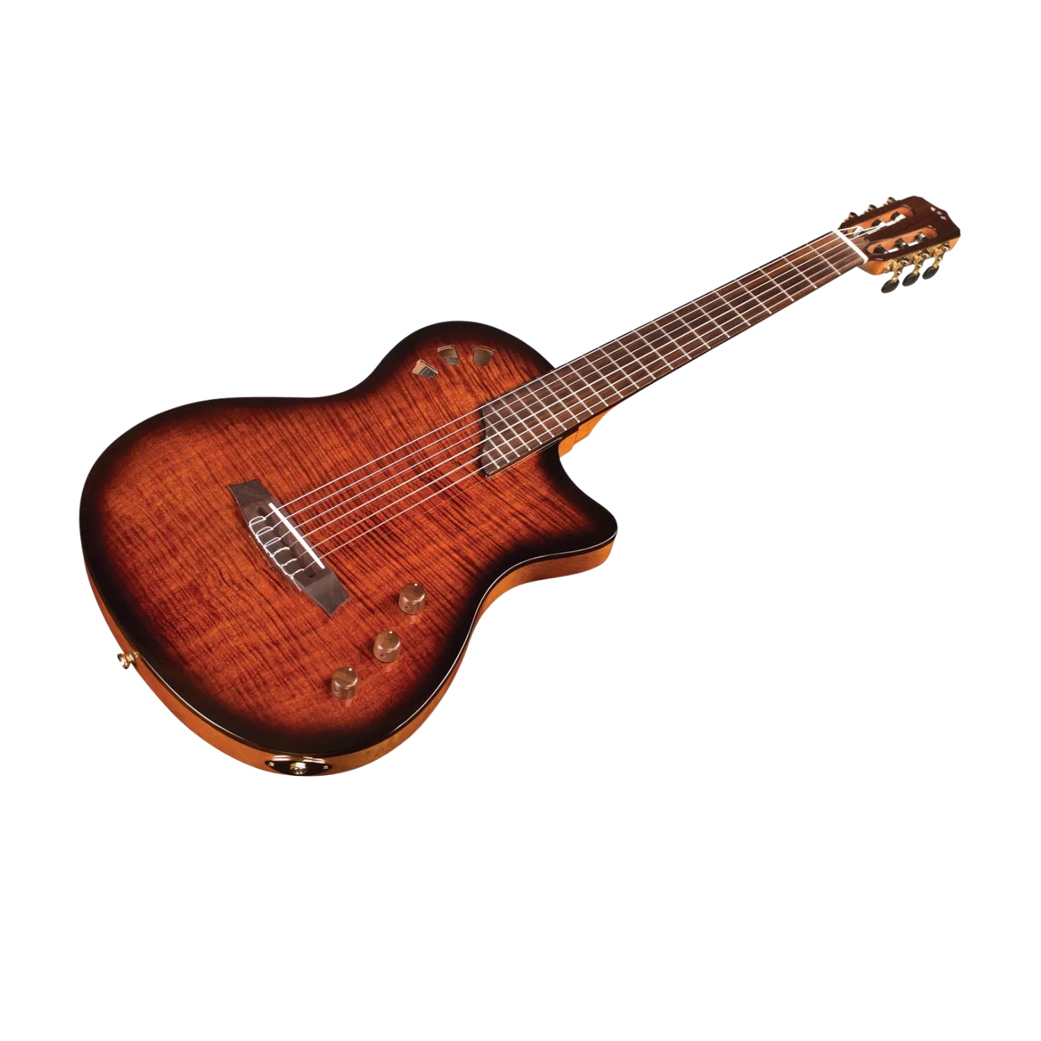 Córdoba Stage Thinbody Nylon Acoustic Electric Guitar - Edgeburst Finish | Perfect for Travel, Live Performances & Home Practice | Lightweight & Versatile Nylon String Guitar