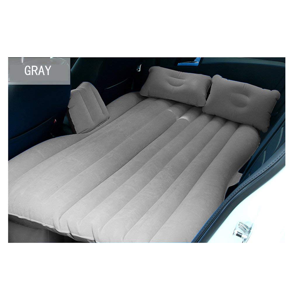 **JuzzQ Inflatable Mattress for Car & Camping – Portable Air Bed with Built-in Pump, Comfortable Travel Sleeping Pad for SUV Rear Seat – Ideal for Road Trips, Camping & Outdoor Adventures (Gray, Siameselathe)**