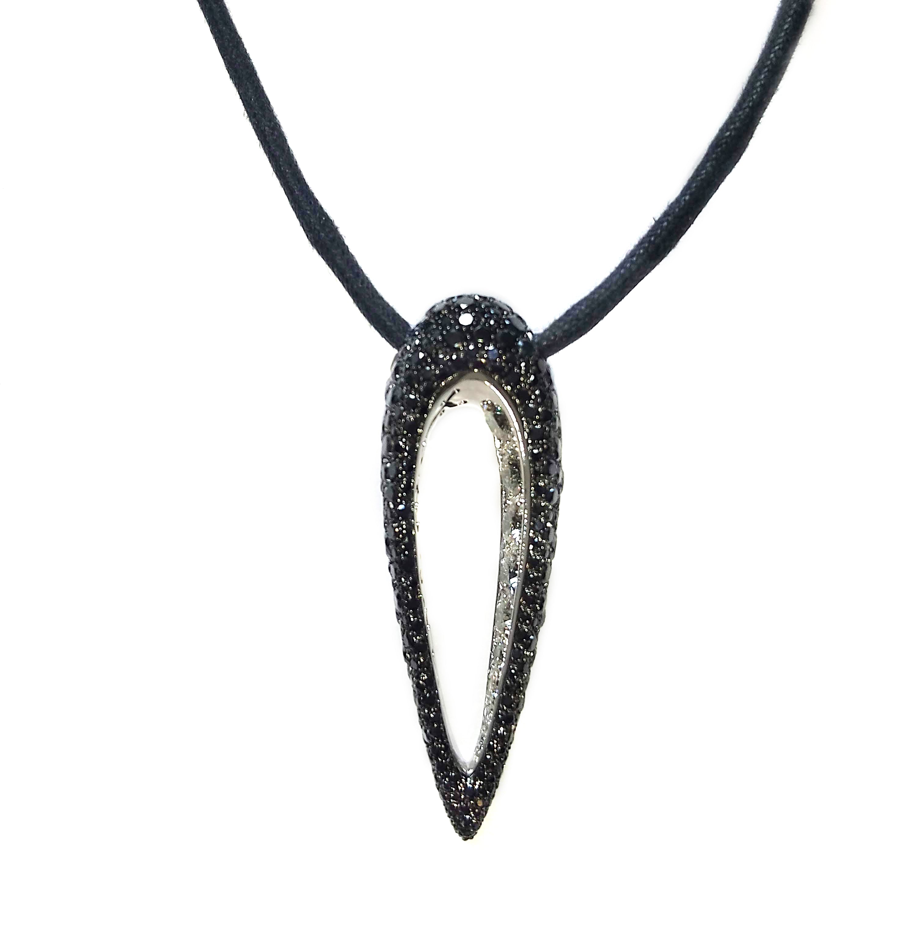 De Grisogono Polina Pendant Necklace - 18K Blackened Gold & Diamond Jewelry for Women | Elegant Gift for Anniversary, Wedding & Special Occasions
