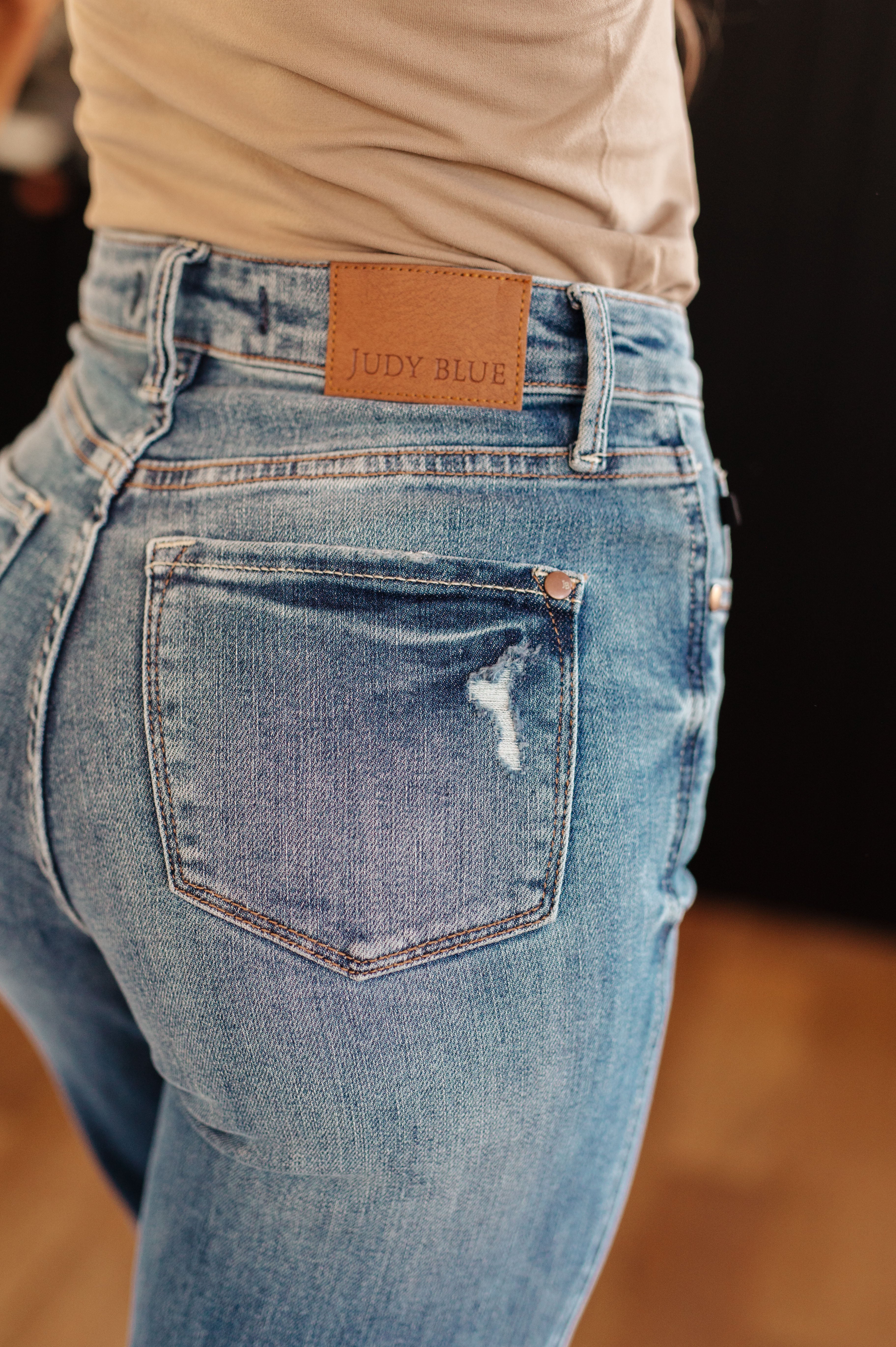 Bree High Rise Control Top Distressed Straight Jeans for Women - Slimming Stretch Denim Pants | Perfect for Casual Outfits, Date Nights & Everyday Wear