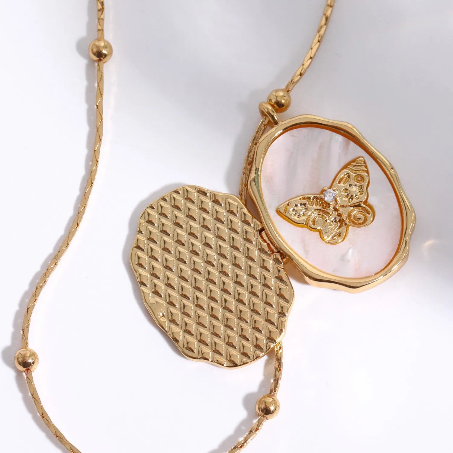 Butterfly Bliss Necklace Locket - Elegant Silver Butterfly Pendant with Heart Charm | Perfect for Valentine's Day Gifts, Anniversary Presents & Everyday Jewelry