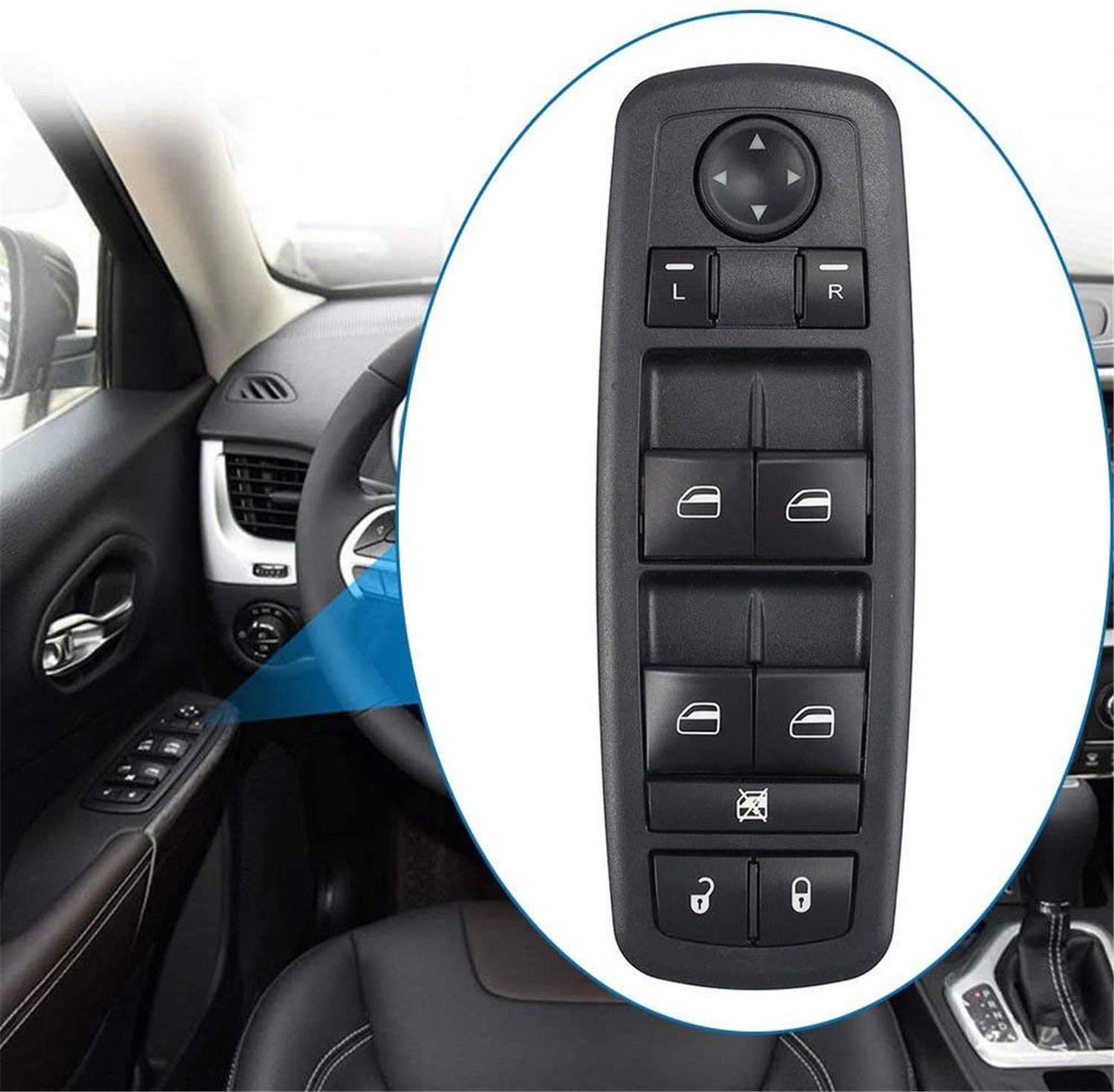 Mopar 04602535AG Power Window Switch - Replacement for Dodge, Jeep, Chrysler Vehicles - Easy DIY Installation for Smooth Window Operation