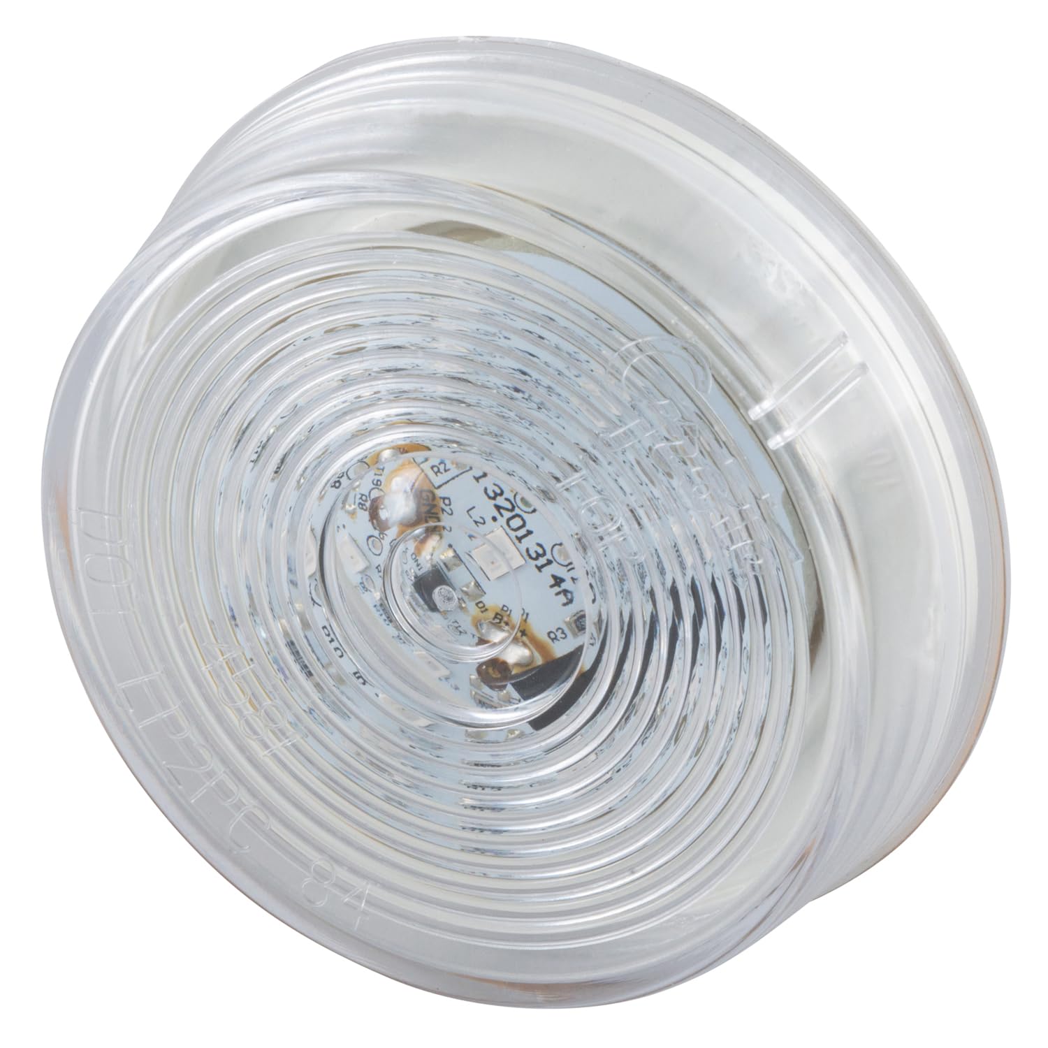 G1043 High-Count LED Clearance Marker Light with Optic Lens - 2.5 Inch Amber & Clear Lens for Trucks, Trailers & Commercial Vehicles - Durable & Bright Safety Lighting