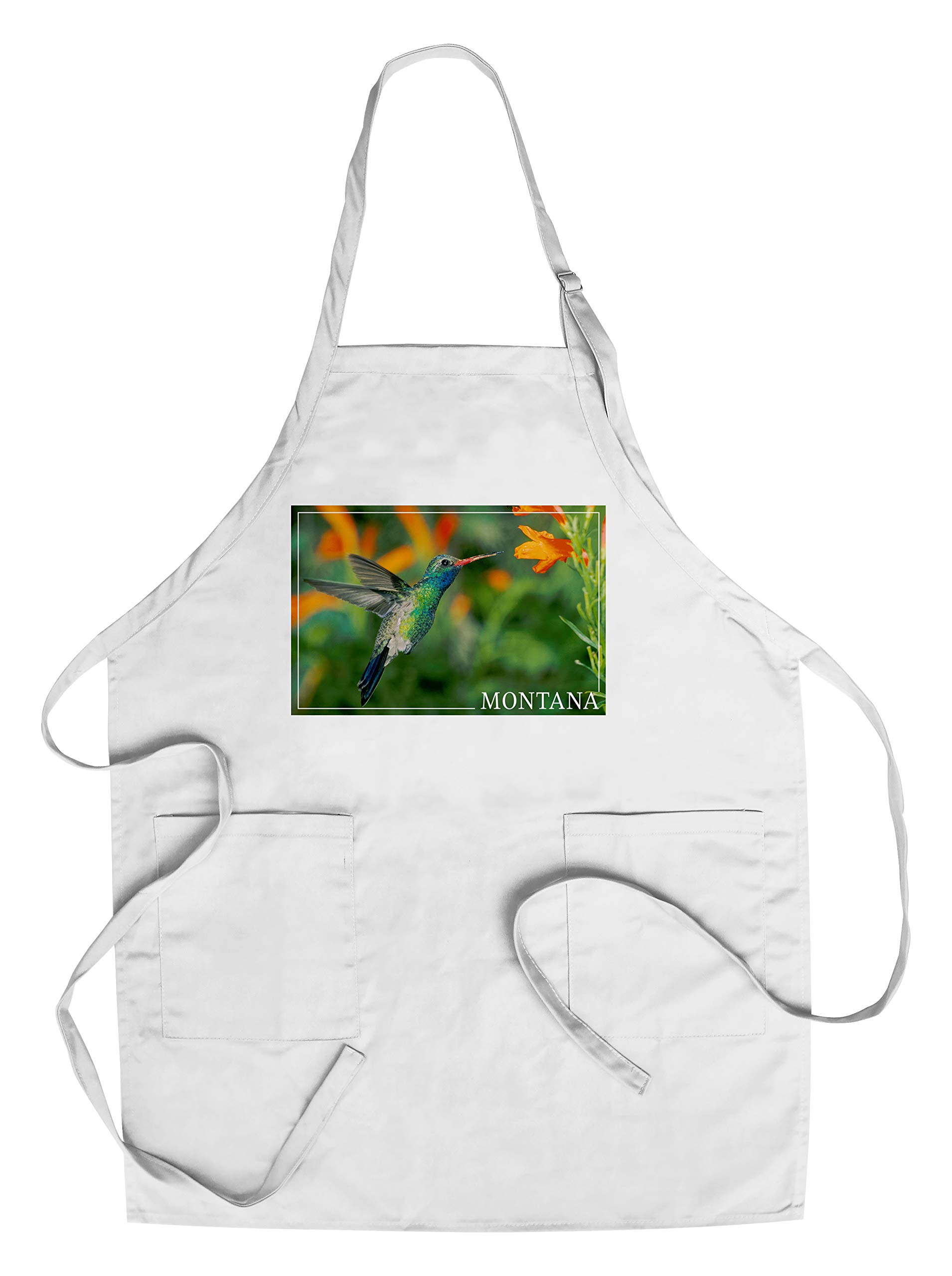 Montana Broadbill Hummingbird Cotton Canvas Apron - Unisex Kitchen Cooking Baking Grilling Apron with Pockets - Perfect for Chefs, BBQ Enthusiasts & Home Cooks