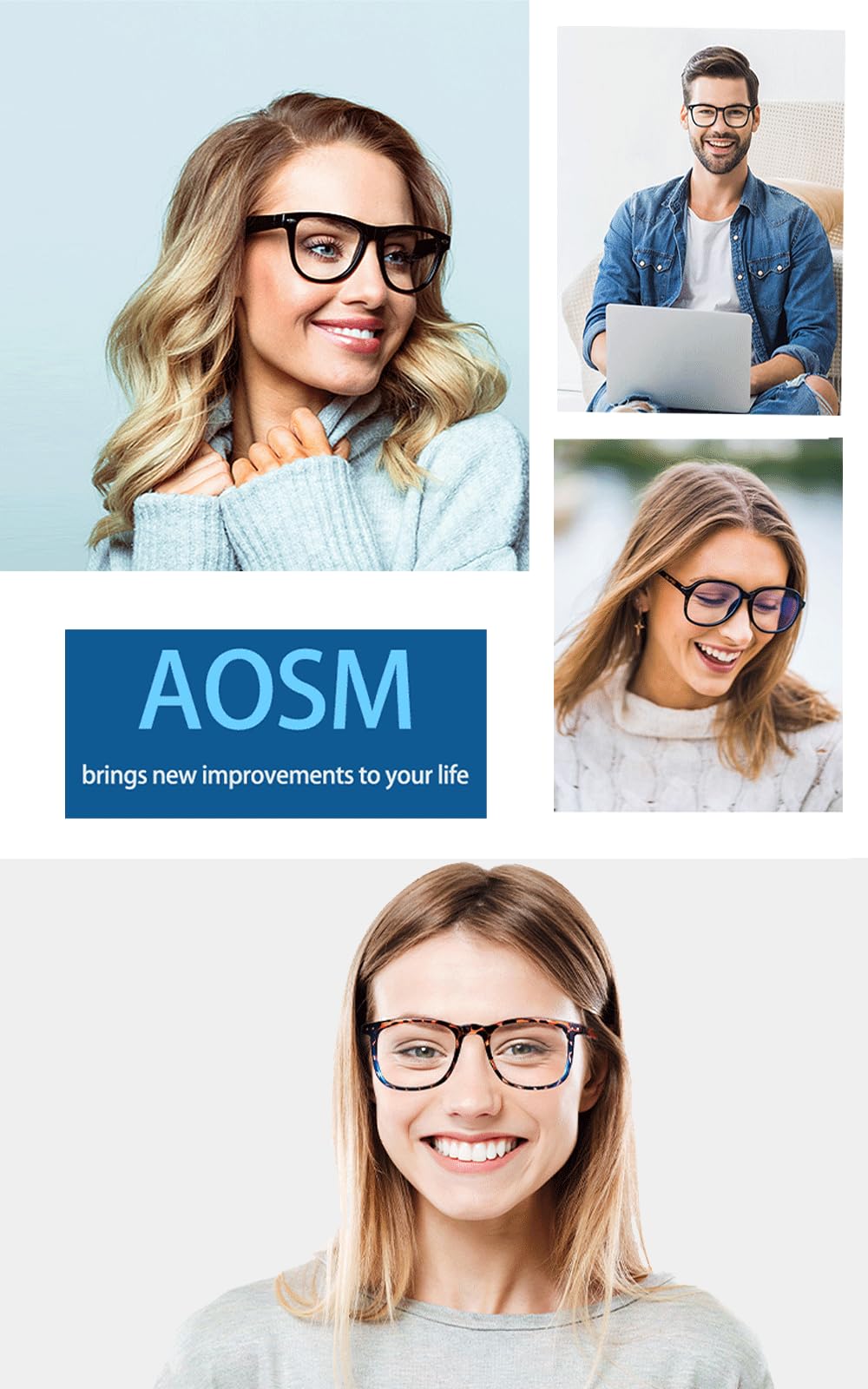 Blue Light Blocking Glasses for Men & Women - Anti Glare UV Protection - Reduce Eye Strain for Work & Gaming