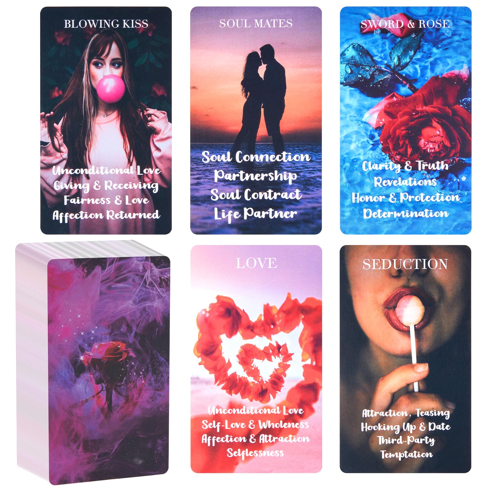 XSYLOHXL Love Oracle Cards for Beginners - 53-Piece Tarot Deck with Meanings & Guidance for Life, Love & Relationships | Perfect for Meditation, Self-Discovery & Spiritual Growth
