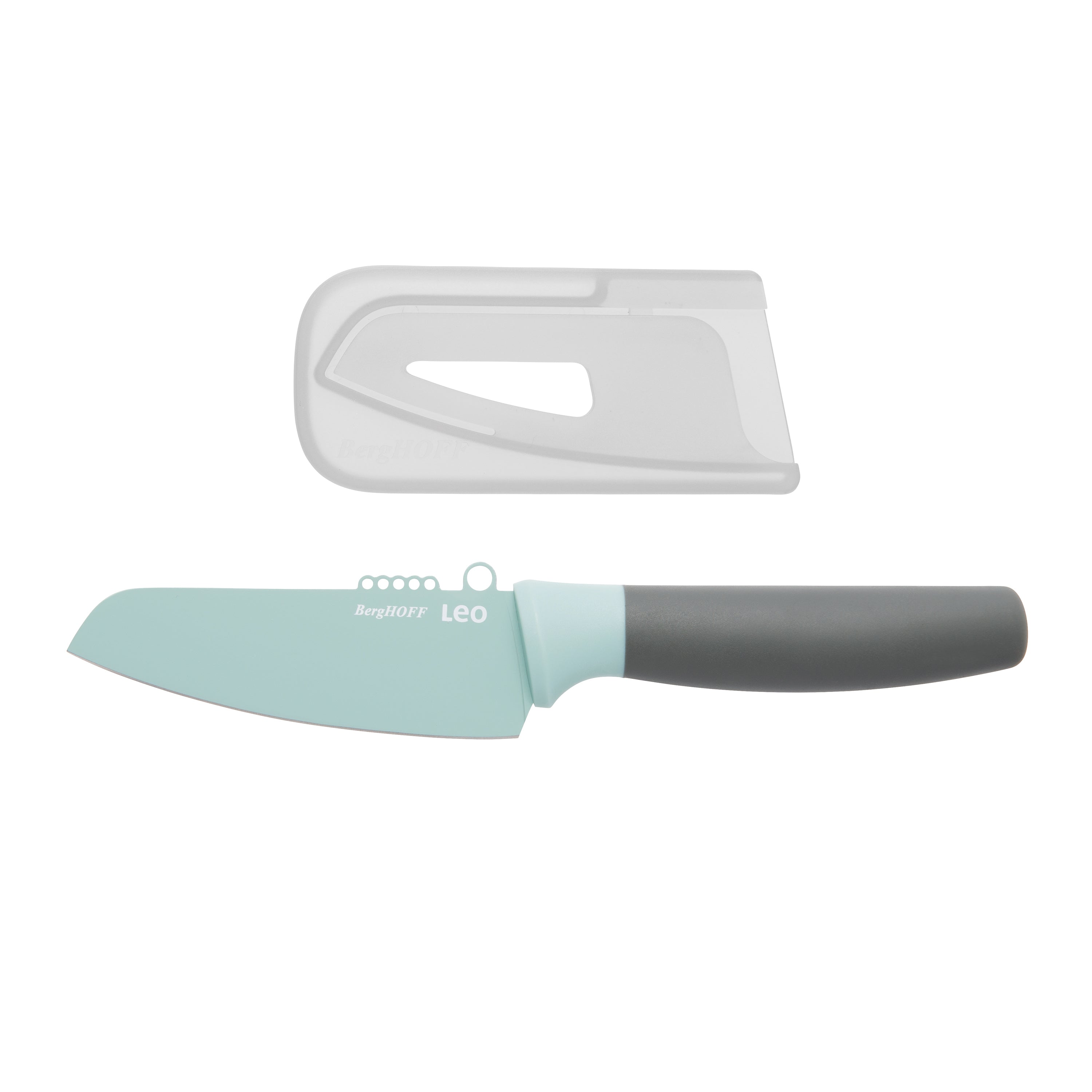 BergHOFF Leo 4-Piece Kitchen Knife Set with Protective Sheath - High Carbon Stainless Steel Chef Knives for Cooking, Slicing & Dicing - Perfect for Home Chefs & Professional Kitchens (Blue)