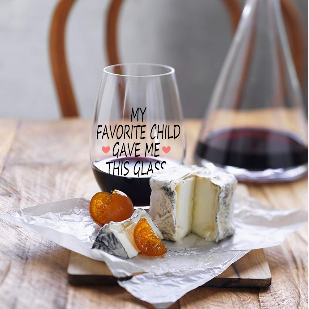 Funny Wine Glass for Mom - Best Novelty Birthday & Mother's Day Gift from Daughter/Son - Humorous Wine Cup for Women - Perfect Gift for Parents - Great for Parties, Relaxation & Celebrations