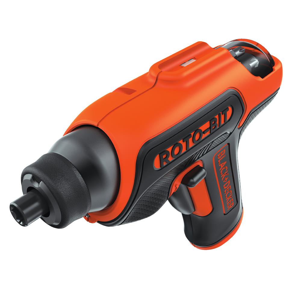 BLACK + DECKER BDCS50C 4V Cordless Roto Bit Storage Screwdriver with 6 Bits - Perfect for Home Repairs, DIY Projects & Quick Fixes