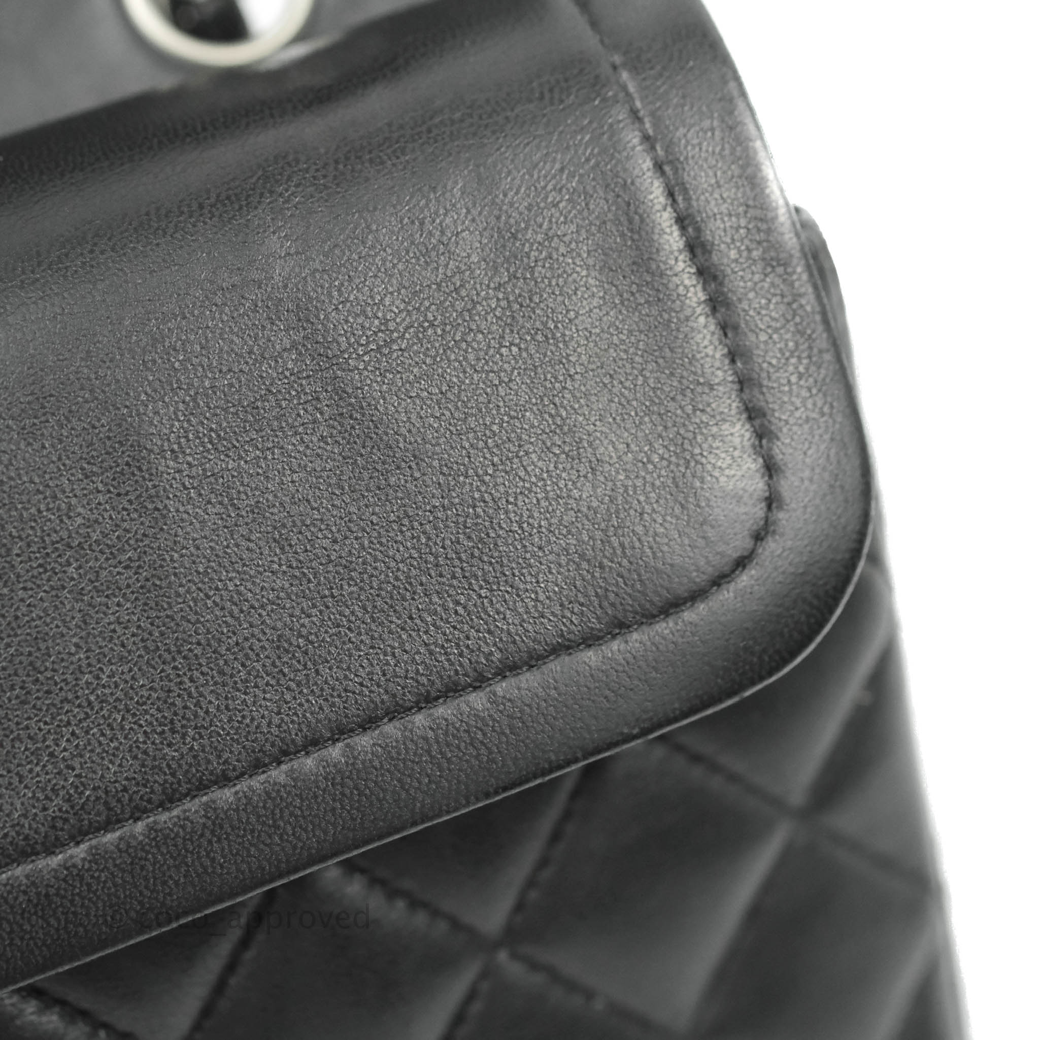 Chanel Classic M/L Medium Double Flap Bag - Black Lambskin Leather with Silver Hardware | Luxury Handbag for Women, Perfect for Work, Evening Events & Everyday Use