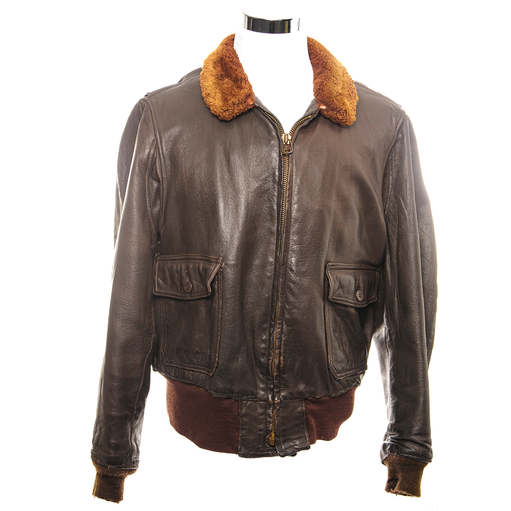 Vintage USAF US Air Force G-1 Flight Leather Jacket - Size 48 - Authentic 1968 Vietnam War Military Aviator Bomber Jacket | Perfect for Historical Reenactments, Military Collectors & Vintage Fashion Enthusiasts