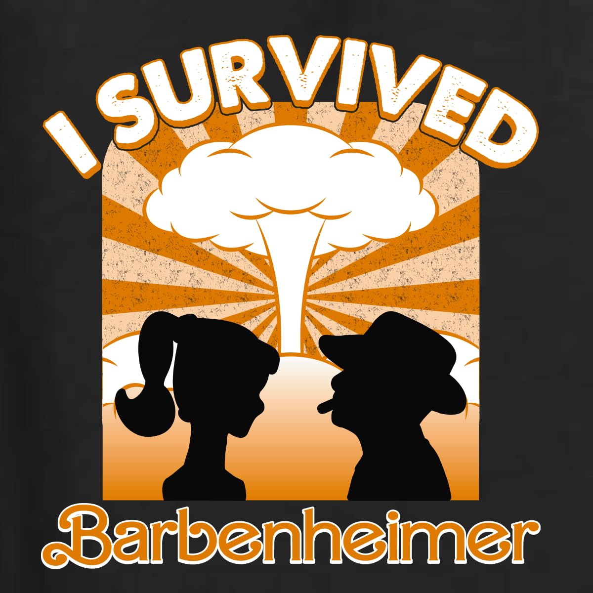 Wild Bobby Barbenheimer I Survived Silhouette Pop Culture Unisex Crewneck Sweatshirt | Trendy Graphic Hoodie for Men & Women | Perfect for Casual Wear, Movie Nights & Street Fashion