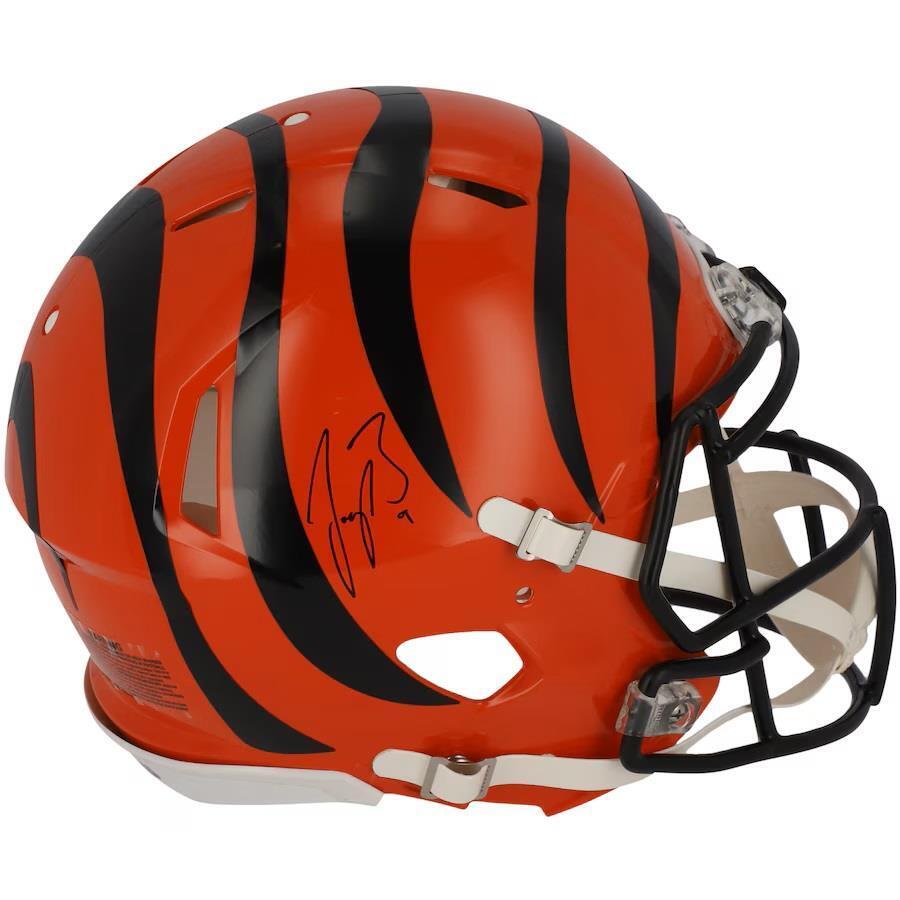 Joe Burrow Autographed Cincinnati Bengals Full Size Speed Authentic Helmet - Officially Licensed NFL Collectible for Fans, Man Cave & Sports Memorabilia Display