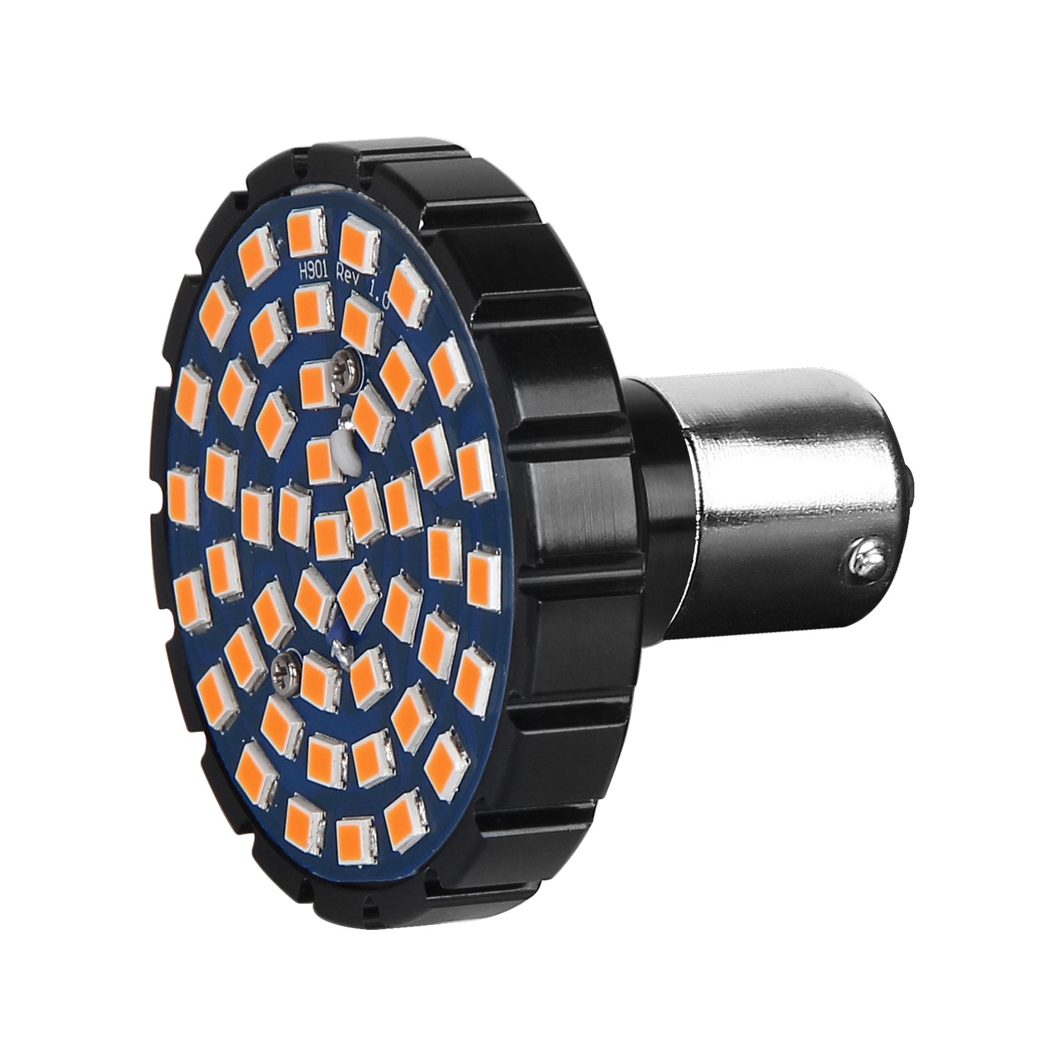 1156 LED Turn Signal Bulbs - Amber Bullet Style for Harley Davidson Motorcycles - Pack of 2 - Enhance Visibility & Safety for Night Riding & Custom Bike Builds