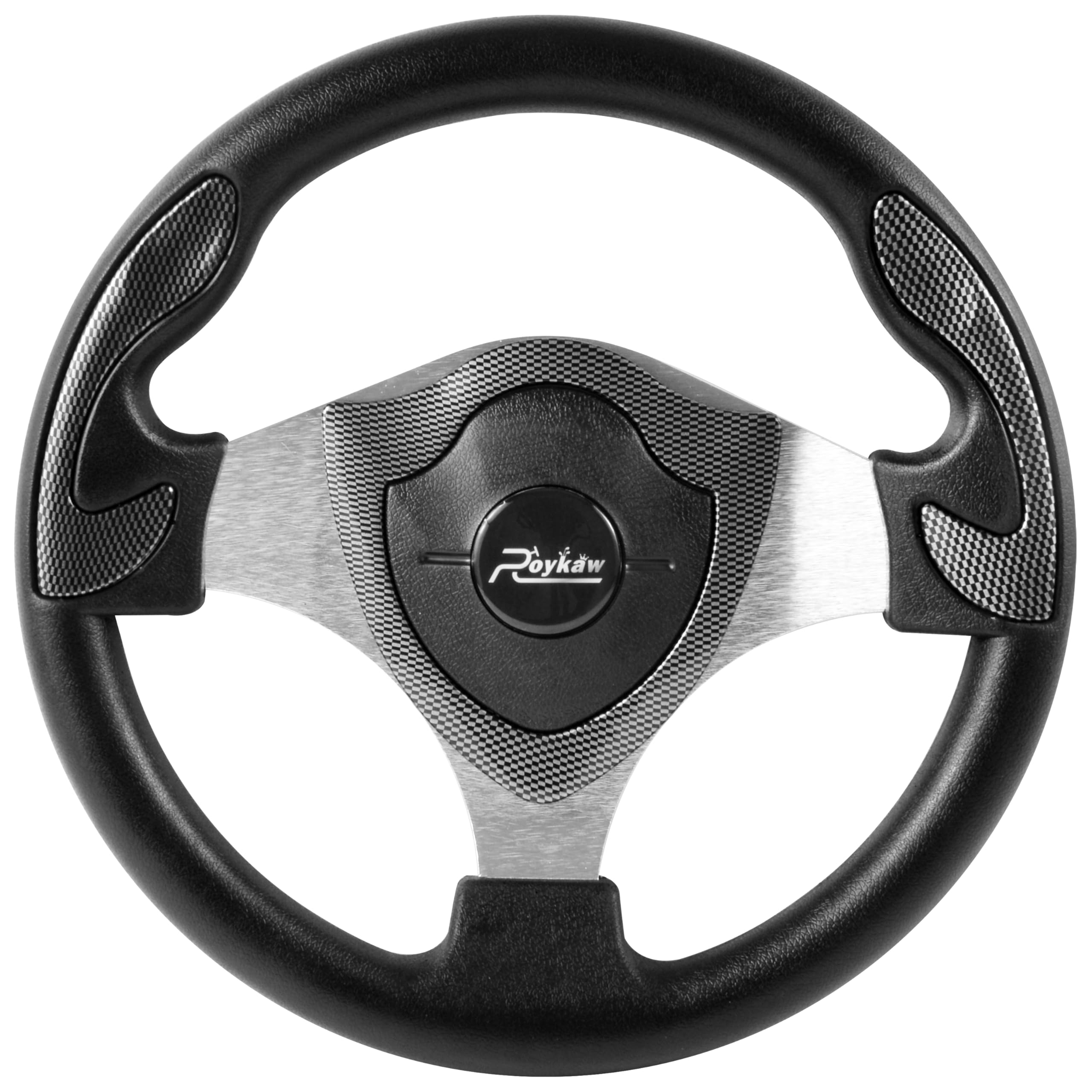 Roykaw Carbon Fiber Golf Cart Steering Wheel - Compatible with Yamaha EZGO Club Car | Premium Replacement Part for Golf Cart Accessories | Perfect for Golf Course Rides & Utility Vehicle Upgrades