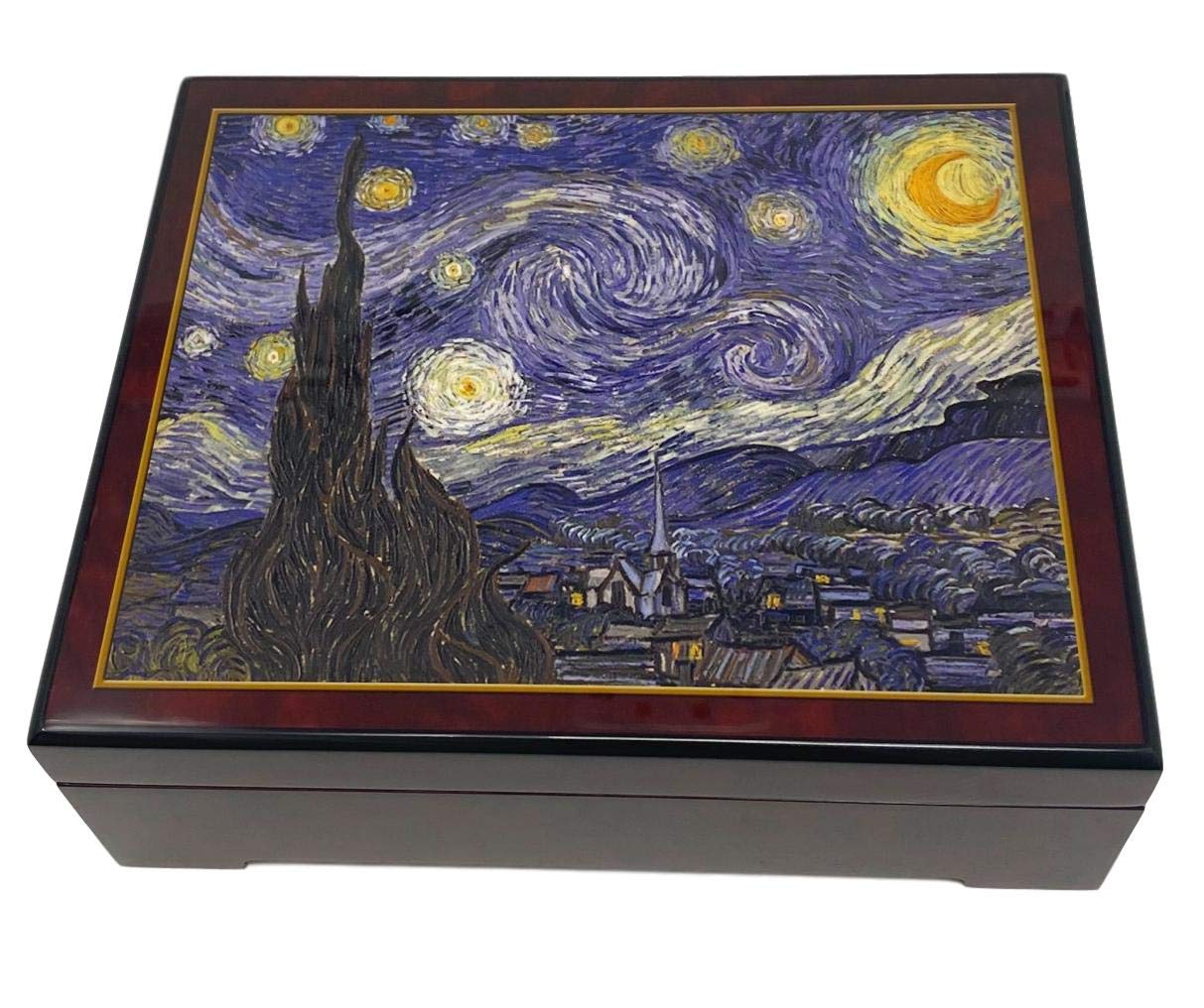 Van Gogh Starry Night Music Box - Handcrafted Collectible Musical Jewelry Box with Classic Melody - Perfect Gift for Art Lovers, Home Decor & Special Occasions