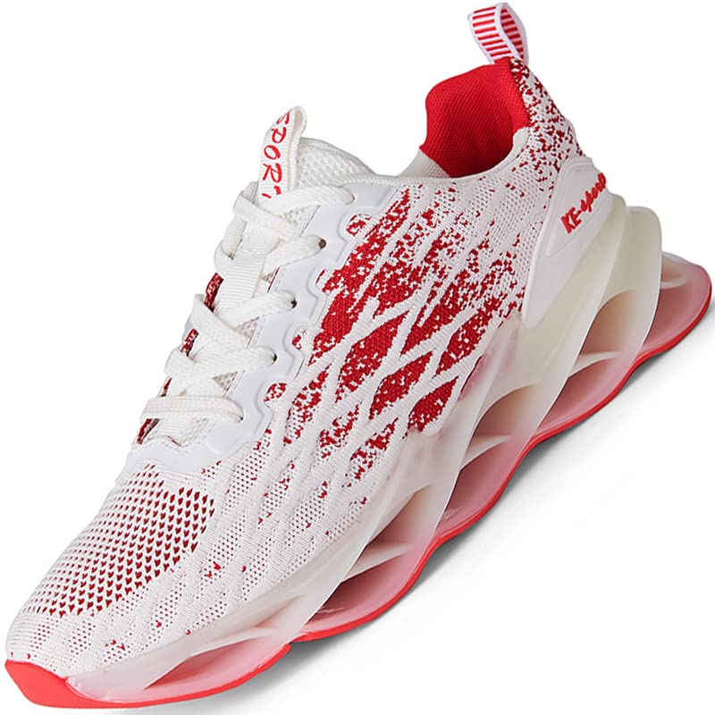 **DZUJY Men's Running Shoes - Lightweight Athletic Sneakers for Tennis, Trail, Basketball & Walking - Breathable Comfort for Casual, Hiking & Sports - White, Blue, Red, Black (Men's Sizes) - Perfect for Gym, Workout & Outdoor Activities**