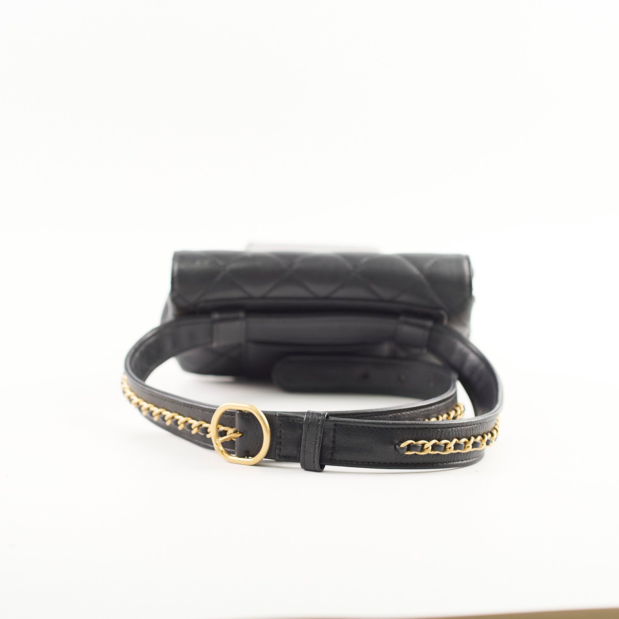Chanel Quilted Belt Bag for Women - Classic Black Crossbody Bag with Chain Strap - Perfect for Everyday Wear, Parties & Travel