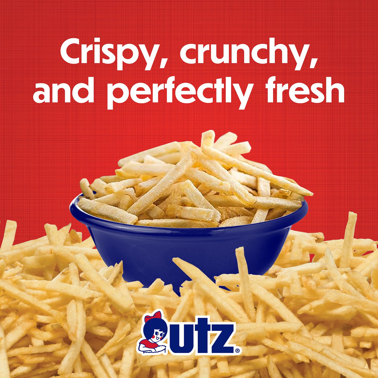 Utz Original Potato Stix - 15 Oz. Resealable Canister | Crispy Shoestring Potato Snacks Made from Fresh Potatoes | Cholesterol Free, Trans-Fat Free & Gluten-Free | Perfect for Parties, Movie Nights & On-the-Go Snacking