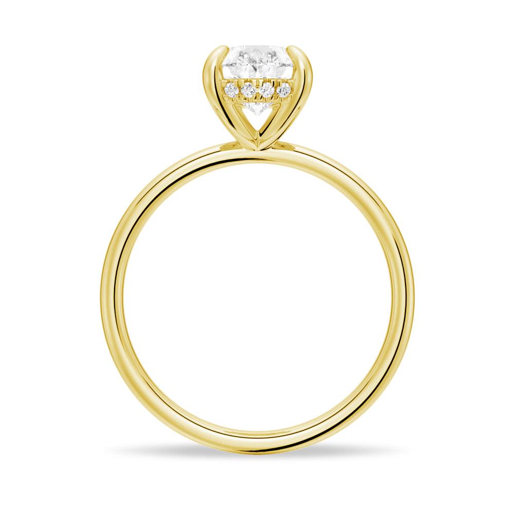 Exquisite Pear Cut Moissanite Solitaire Engagement Ring with Hidden Halo - Perfect for Proposals, Anniversaries & Bridal Jewelry