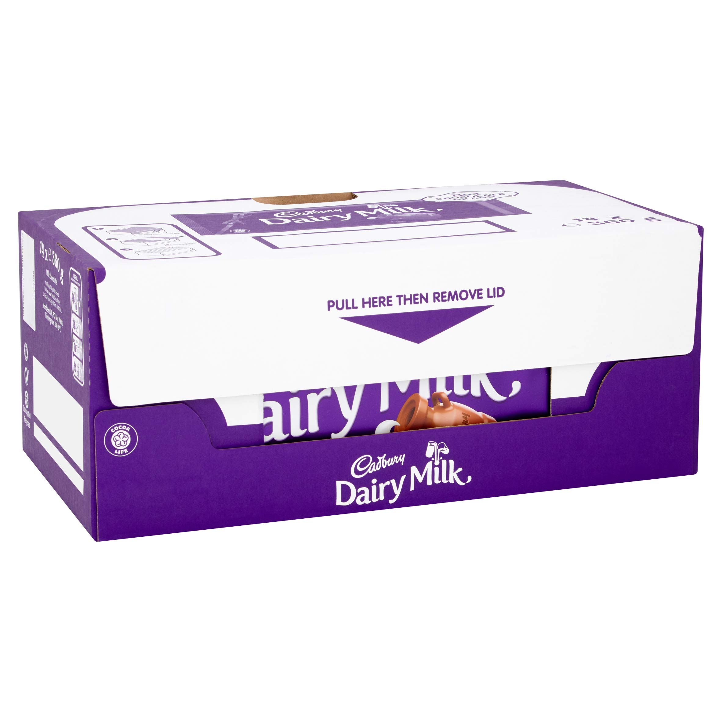 Cadbury Dairy Milk Chocolate Bar 360g (Pack of 14) - Creamy Milk Chocolate for Gifting, Baking & Snacking | Perfect for Parties, Holidays & Everyday Treats