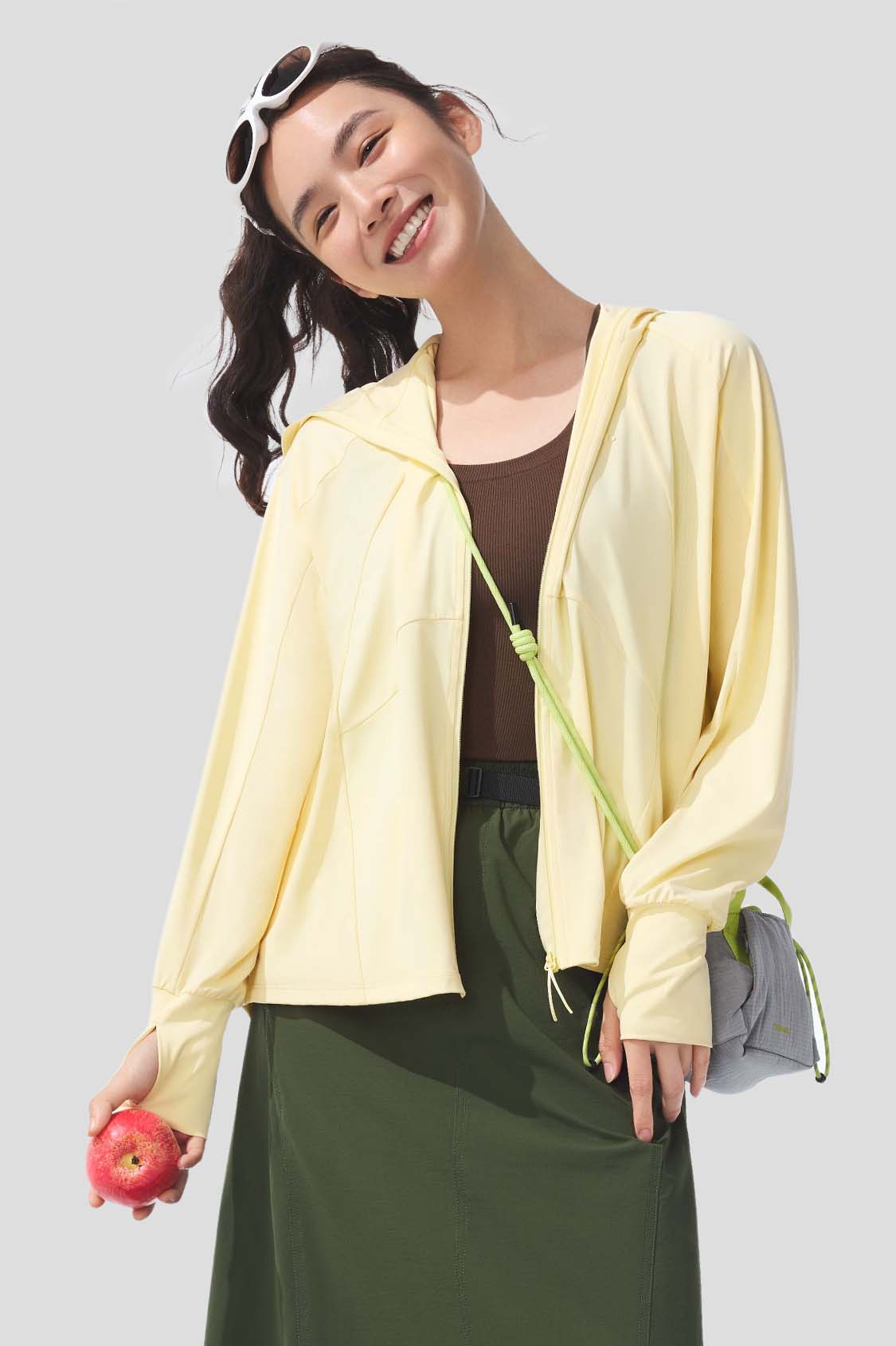 Lush Women's Cooling Loose Sun Jacket UPF100+ UV Protection Lightweight Breathable Summer Cover-Up for Beach, Pool & Outdoor Activities
