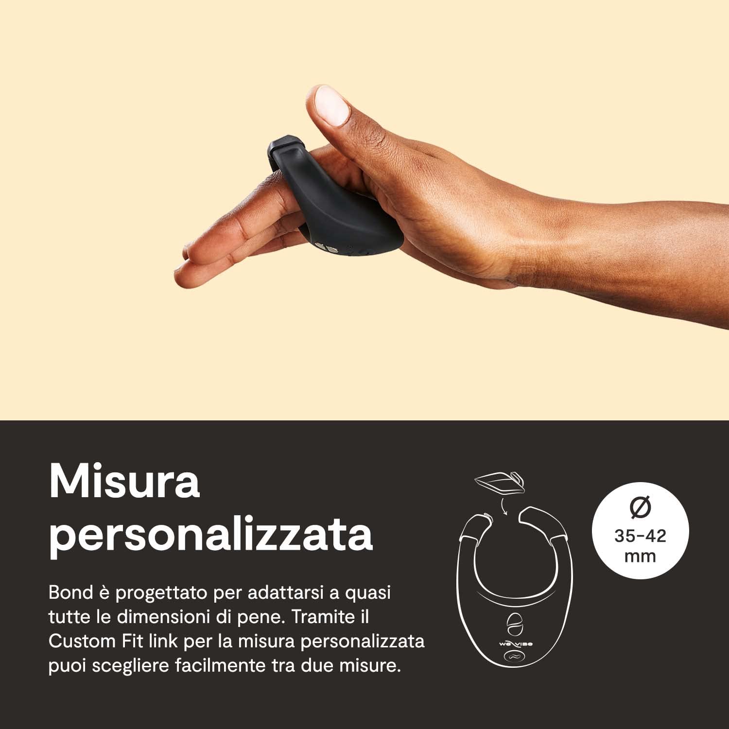 We-Vibe Bond Wearable Vibrating Ring for Men | Adjustable Penis Ring (35-42mm) | App & Remote Control | Quick-Release System | 10+ Vibration Modes | Couples Sex Toy for Enhanced Intimacy | Perfect for Date Nights & Spicing Up Relationships