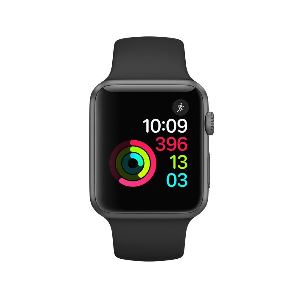 Apple Watch Series 1 42mm Space Gray Aluminum Case with Black Sport Band (MP032LL/A) - Smartwatch for Fitness Tracking, Notifications & Daily Use