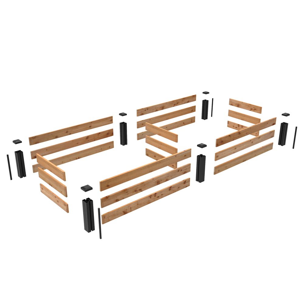 2 ft. x 8 ft. Natural Cedar Raised Garden Bed Kit - Outdoor Gardening Essentials for Vegetables, Herbs & Flowers - Perfect for Backyards, Patios & Small Spaces