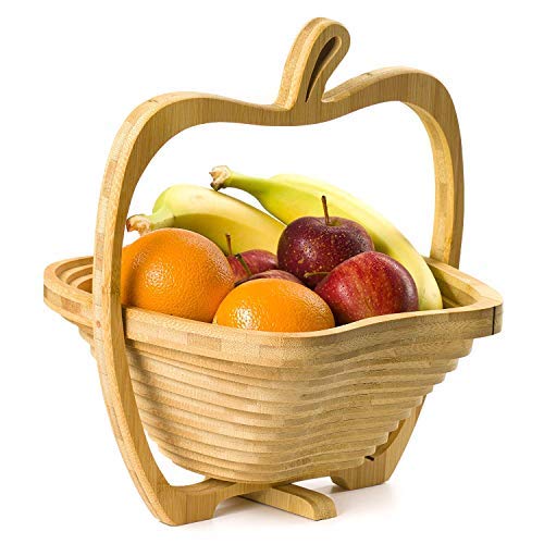 Premium Dried Fruit Gift Set with Foldable Wooden Bowl - BONNIE AND POP - Healthy Snacks for Holidays, Housewarming & Office Gifts - Perfect for Parties, Home Decor & Gourmet Treats