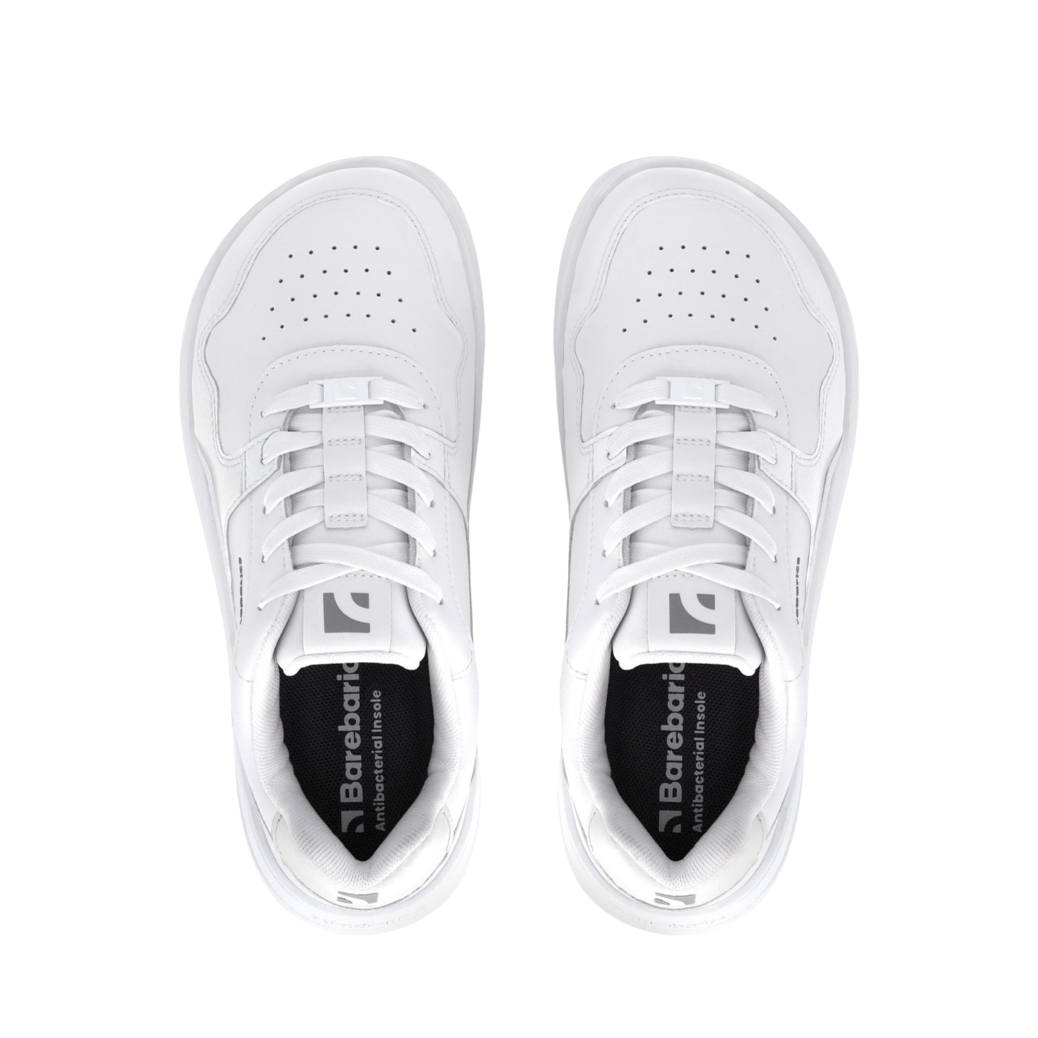 Barefoot Sneakers Barebarics Zing - All White Leather Minimalist Shoes for Men & Women | New 2025 Model | Perfect for Running, Gym & Everyday Comfort