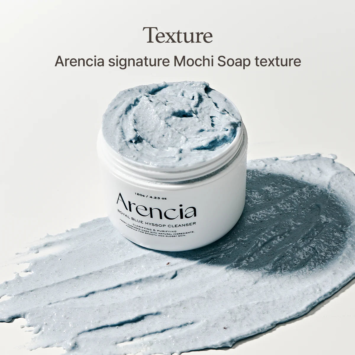 Arencia Royal Blue Hyssop Cleansing Rice Soap 120g - Natural Korean Skincare for Acne-Prone & Sensitive Skin | Daily Face Wash & Makeup Remover