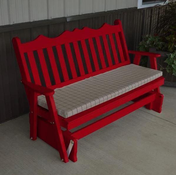 A & L Furniture Yellow Pine Royal English Glider Rocking Chair - Solid Wood Rocker for Nursery, Porch, or Living Room - Perfect for Relaxing & Nursing