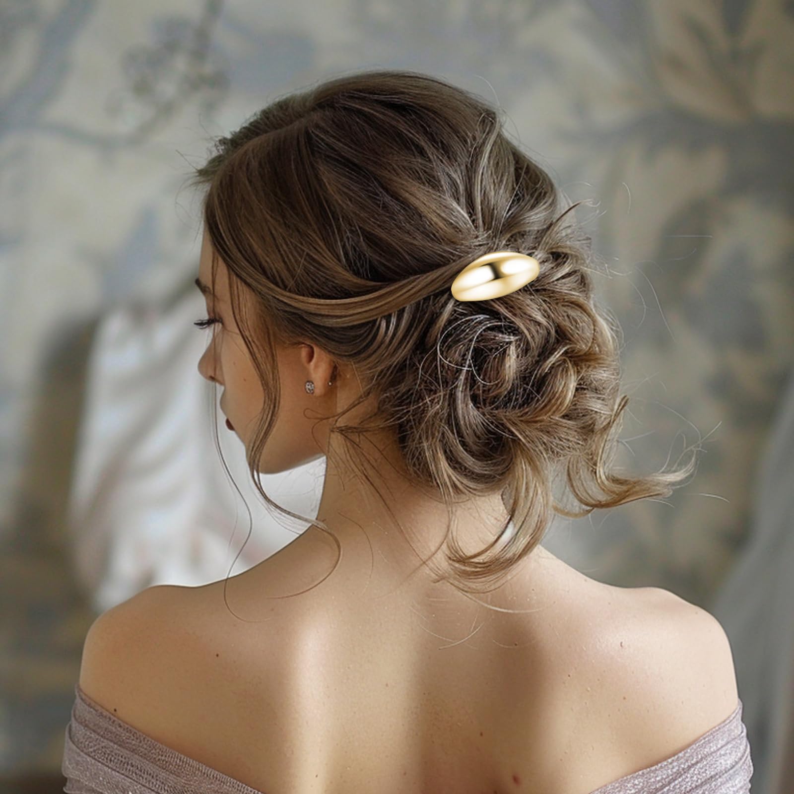 3PCS Gold Hair Cuffs for Women - Elegant Metal Ponytail Cuff Wrap, Geometric Hair Accessories for Thick Hair - Perfect for Parties, Weddings & Everyday Styling