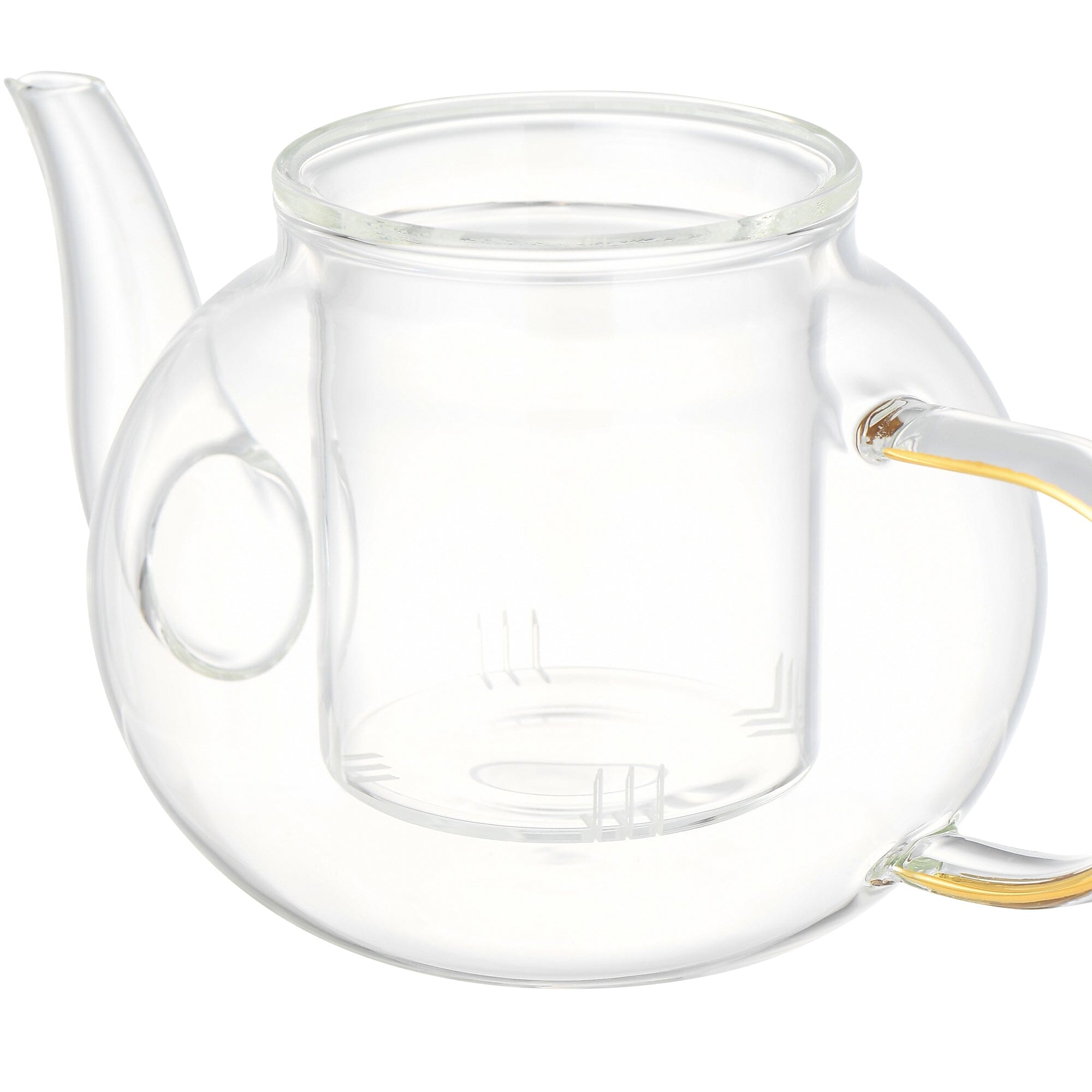 Premium Clear Glass Teapot with Gold Accents - Perfect for Loose Leaf Tea, Herbal Infusions & Home Decor - Ideal for Tea Lovers, Gift Giving & Cozy Afternoons