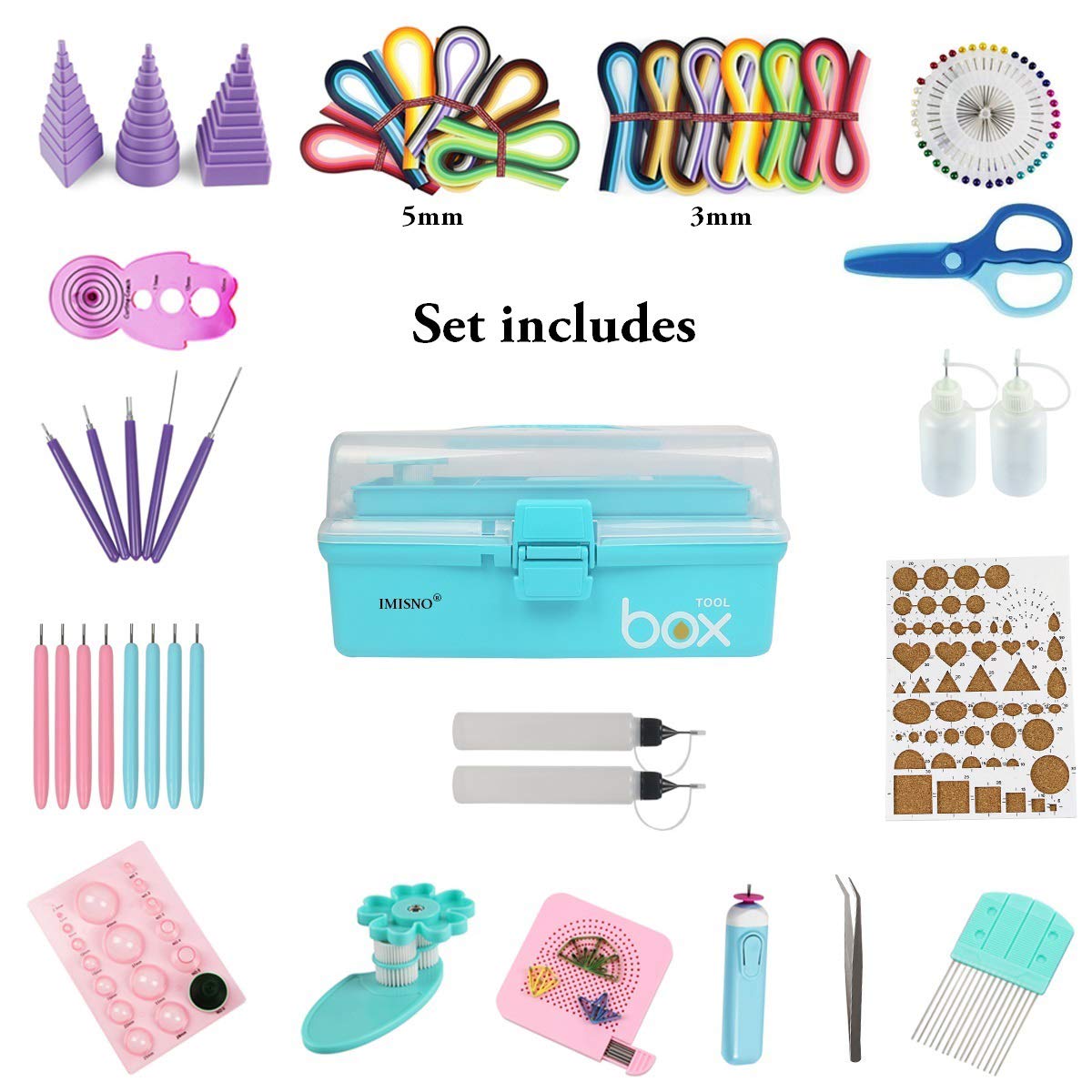 Quilling Kits with Tools & Supplies | Paper Crimper, Quilling Paper Strips for DIY Art Projects | Perfect for Card Making, Scrapbooking & Home Decor