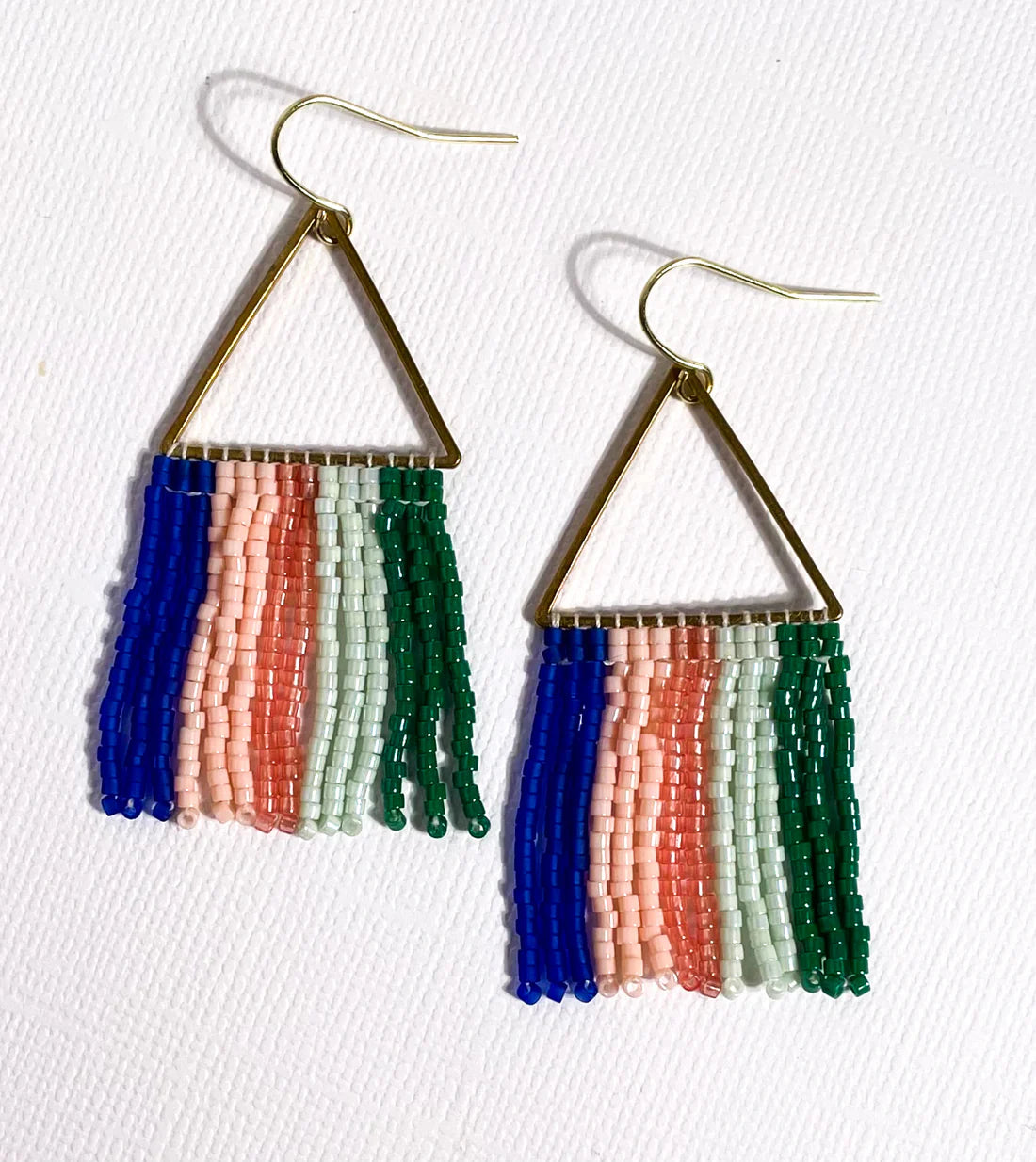 Chesca Beaded Earrings for Women - Handmade Boho Dangle Earrings with Natural Stones - Perfect for Parties, Weddings & Everyday Wear