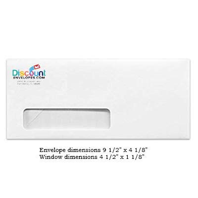 Custom Printed #10 Window Envelopes with Peel-n-Stick Seal & Security Tint - 1000 Pack for Business Mailing, Invoices & Legal Documents | Bulk Mailing Supplies for Offices & Small Businesses