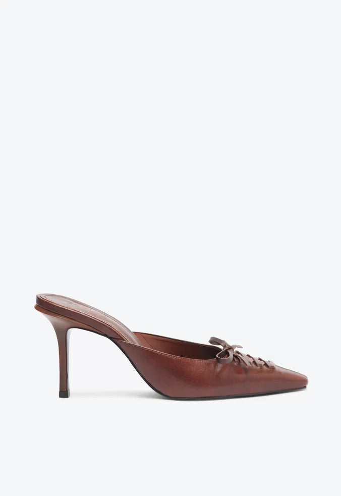 Premium Brown Leather Mule Shoes for Women - Comfortable Slip-On Loafers with Soft Cushioning - Perfect for Casual Outings, Office Wear & Everyday Comfort