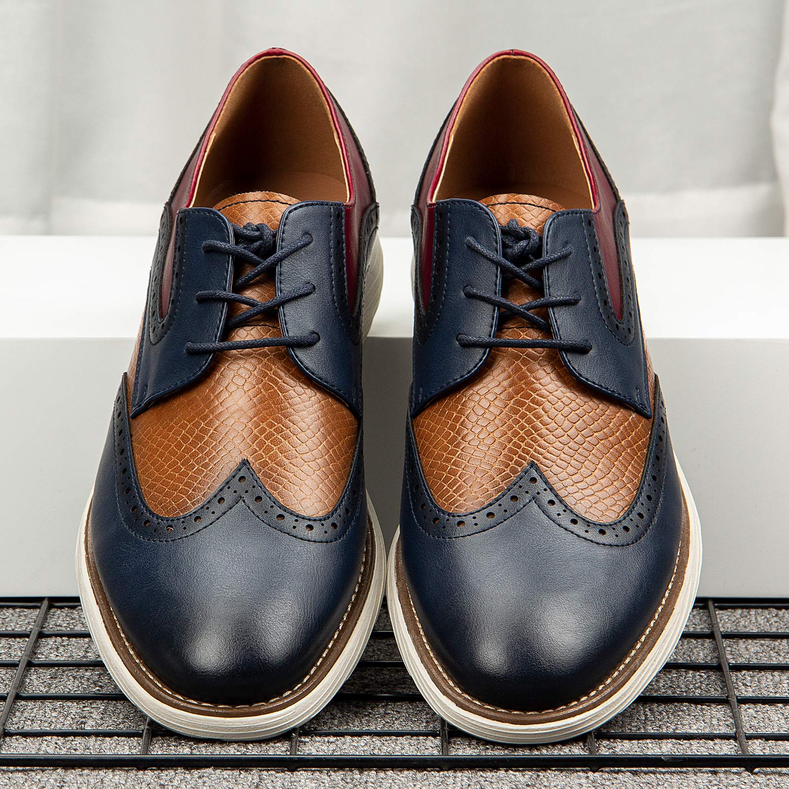 Meijiana Men's Oxford Dress Shoes - Lightweight Lace-Up Formal Shoes for Business & Wedding | Comfortable Office & Evening Wear