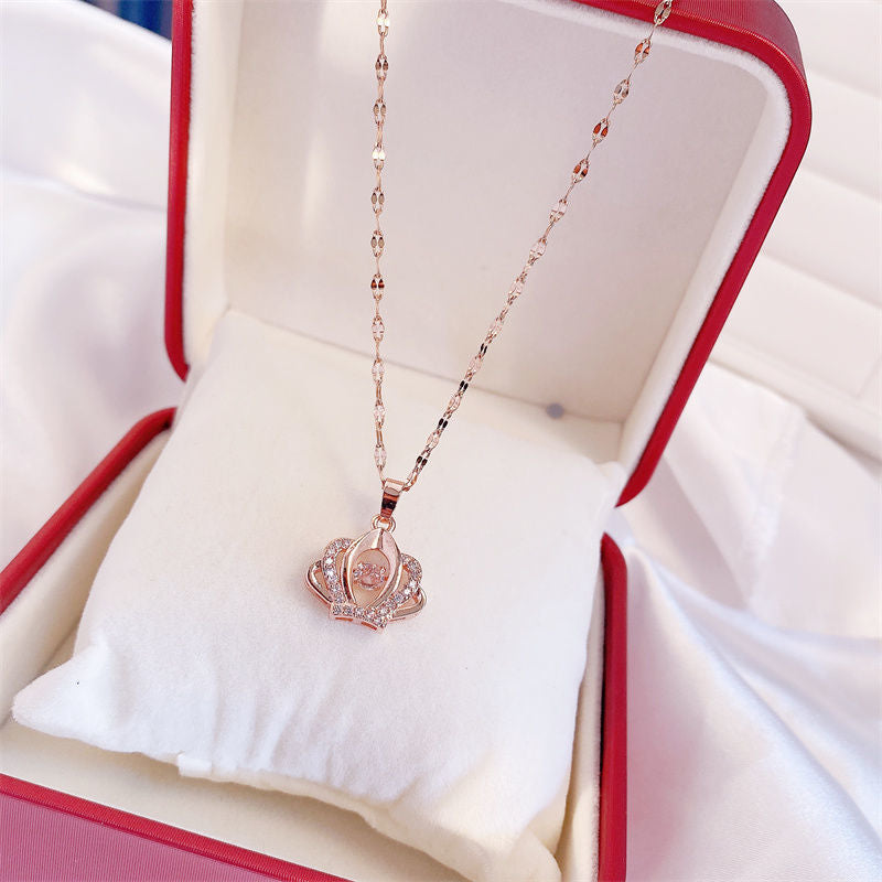 Valentine's Day Gift for Her - Elegant Diamond Perfume Bottle Pendant Necklace, Women's Fashion Jewelry, Perfect for Anniversary, Date Night, and Special Occasions