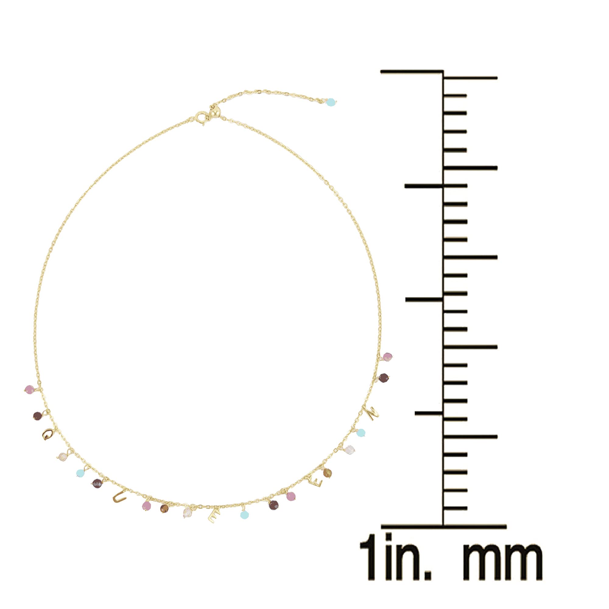 Personalized Gold Over Sterling Silver Necklace - 18