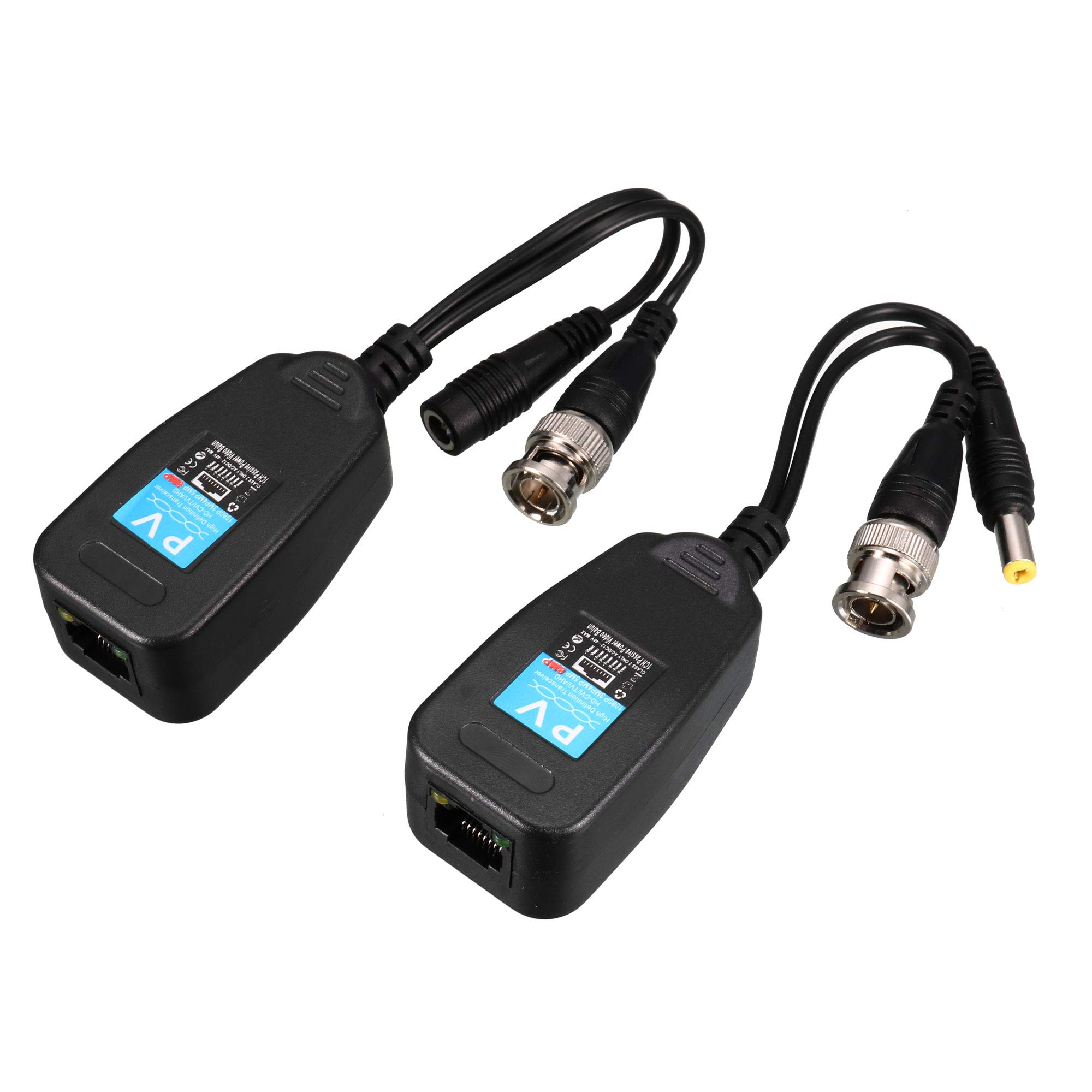 uxcell Passive Video RJ45 Transmitter for CCTV Surveillance Camera System - HD Video Transmission Over Ethernet for Home & Business Security