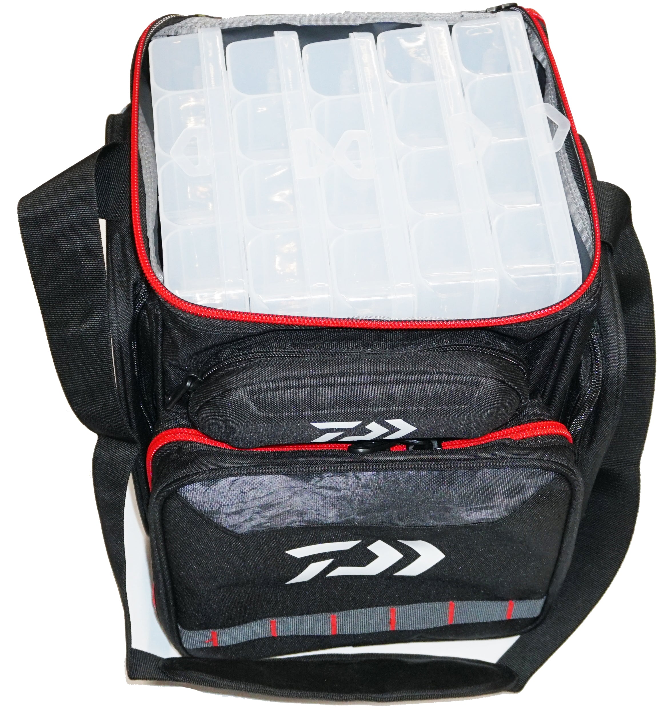 Daiwa Tactical Soft Side Tackle Box - Waterproof Fishing Gear Storage for Saltwater & Freshwater - Compact & Large Size Options - Perfect for Boat, Kayak, and Shore Fishing