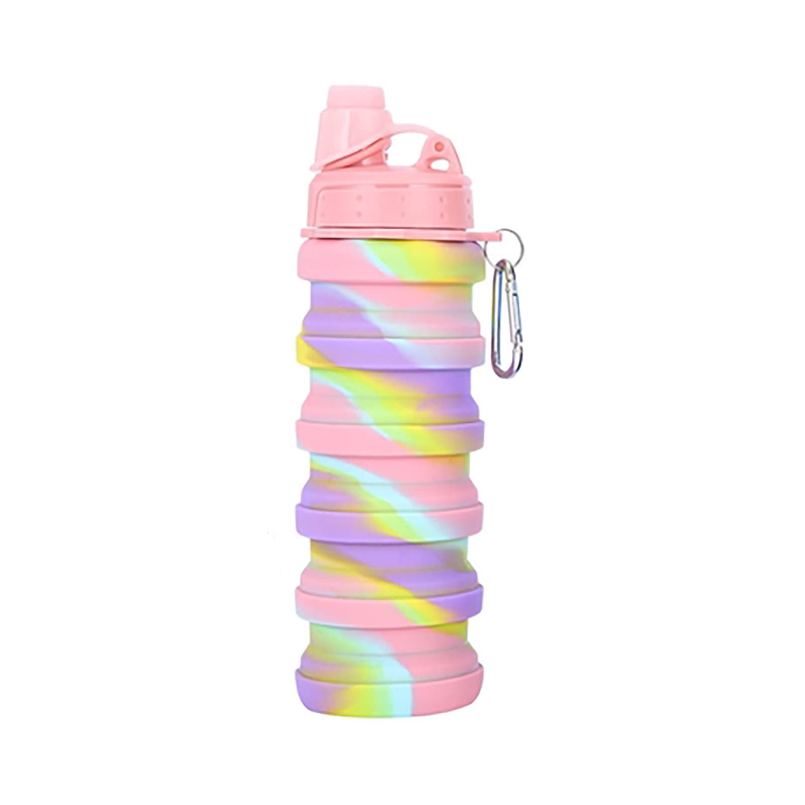 Collapsible Water Bottle BPA Free - Silicone Foldable Water Bottle for Travel, Gym, Camping & Sports - Portable Leak Proof Reusable Water Container - Perfect for Hiking, Workouts and Outdoor Adventures