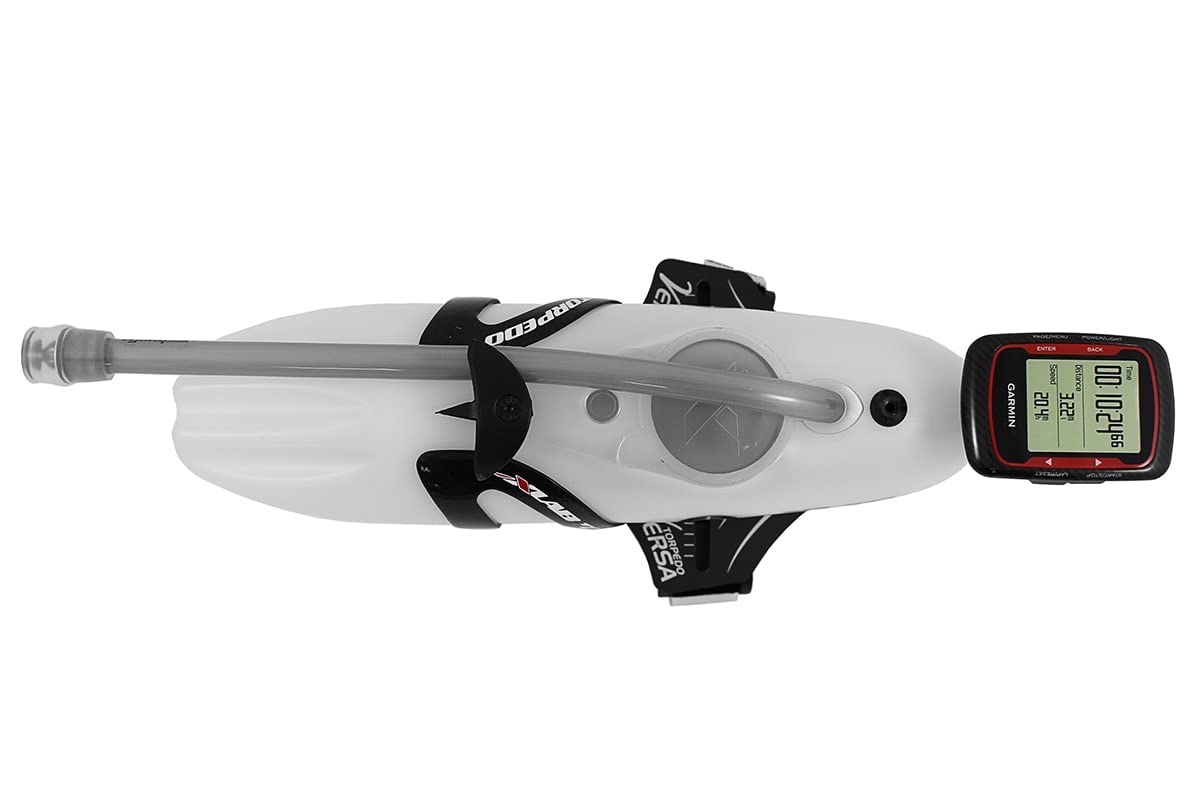 XLAB Torpedo Versa 500 Hydration System - Carbon Fiber Front Mount with Airflow Technology | Triathlon & Cycling Water Bottle for Road Bikes | Perfect for Long Distance Races & Training