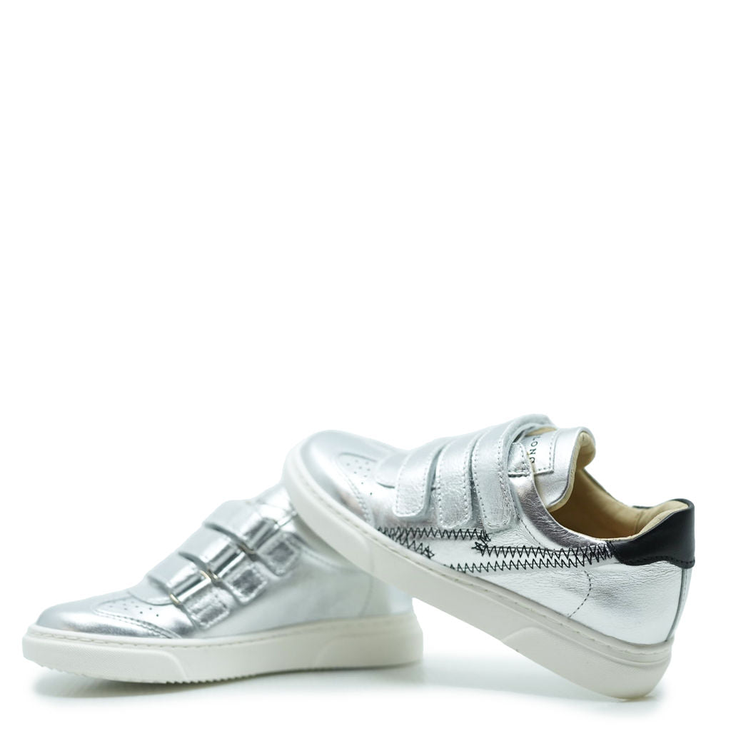 Blublonc Silver and Black Lightning Sneakers for Men - Stylish Running Shoes for Gym, Workout & Casual Wear - Lightweight & Comfortable Athletic Footwear