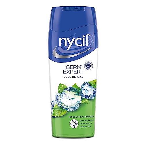 Nycil Herbal Cooling Powder for Men & Women - Relieves Heat Rash & Sweating - Ideal for Gym, Sports & Outdoor Activities