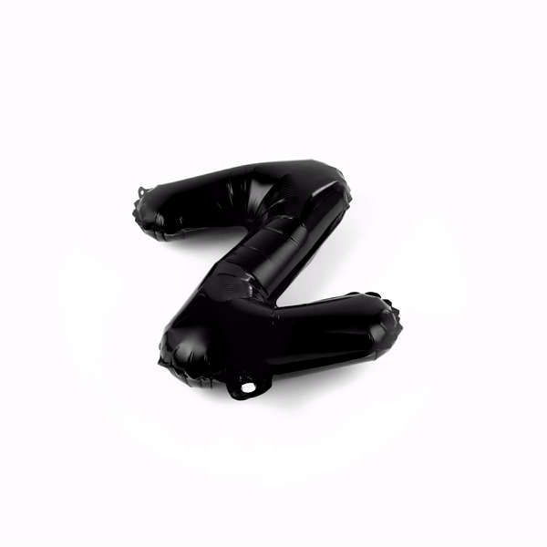 Balloonify Black Mylar Letter Z Balloon - 16 Inch Large Alphabet Foil Balloon for Birthday Party Decorations, Graduation, Baby Shower & Special Events - 1 Count Box
